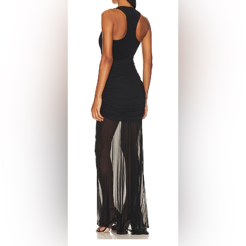 Herve Leger Ruched Woven Mix Tank Gown Herve Leger  New without hangtag - Picture 3 of 8
